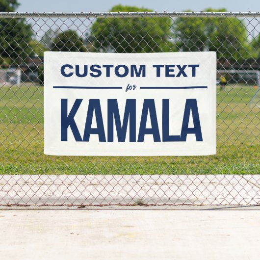 Banderoles Texte personnalisé pour Kamala (En situation)