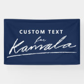 Banderoles Texte personnalisé pour Kamala (Horizontal)