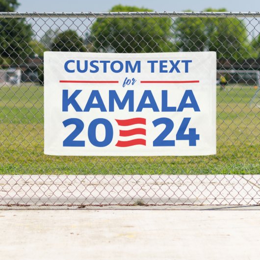 Banderoles Texte personnalisé pour Kamala 2024 (En situation)