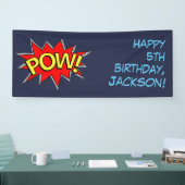 Banderoles Texte personnalisé "POW" Superhero Comic Book Modè (Salon professionnel)