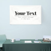 Banderoles Texte rétro-moderne élégant | Noir & Blanc (Salon professionnel)