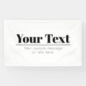 Banderoles Texte rétro-moderne élégant | Noir & Blanc (Horizontal)
