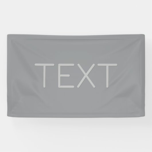 Banderoles Texte simple à 3 dimensions | Gray (Horizontal)