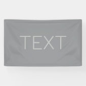 Banderoles Texte simple de style 3 Dimensions | Gris (Horizontal)