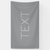 Banderoles Texte simple de style 3 Dimensions | Gris (Vertical)