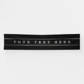 Banderoles Texte simple élégant et fines rayures (Horizontal)