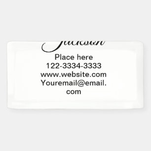 Banderoles Texte simple minimal ajoutez votre nom lieu ville