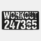 Banderoles Texte usé et rayé Workout 247365 blanc (Horizontal)