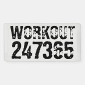 Banderoles Texte usé et rayé Workout 247365 noir (Horizontal)