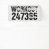 Banderoles Texte usé et rayé Workout 247365 noir (Insitu)