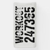 Banderoles Texte usé et rayé Workout 247365 noir (Verticale)