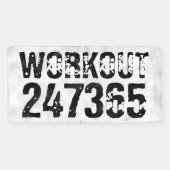 Banderoles Texte usé et rayé Workout 247365 rustique (Horizontal)