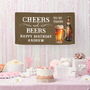 Banderoles Texture de papier kraft pour anniversaire avec app