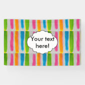 Banderoles Texture de rayures d'aquarelles (Horizontal)