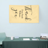 Banderoles Thank you from add name yellow Pastel boho wedding (Salon professionnel)