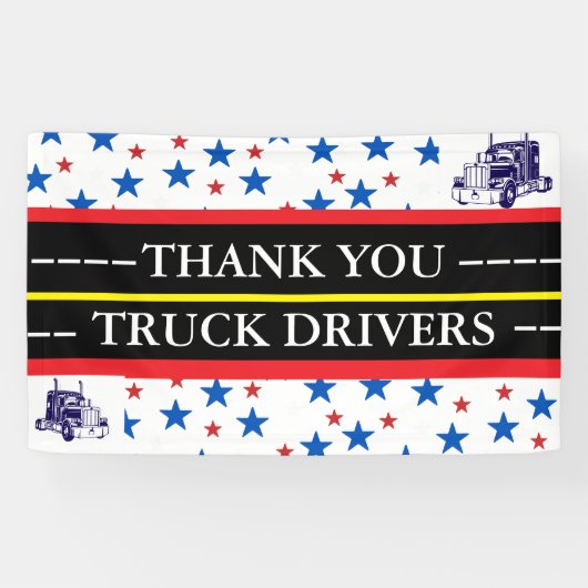 Banderoles Thank You Truck Drivers | Trucker Appreciation  (Horizontal)
