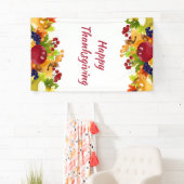 Banderoles Thanksgiving Fall Leaves Apples Berries Editable (En situation)