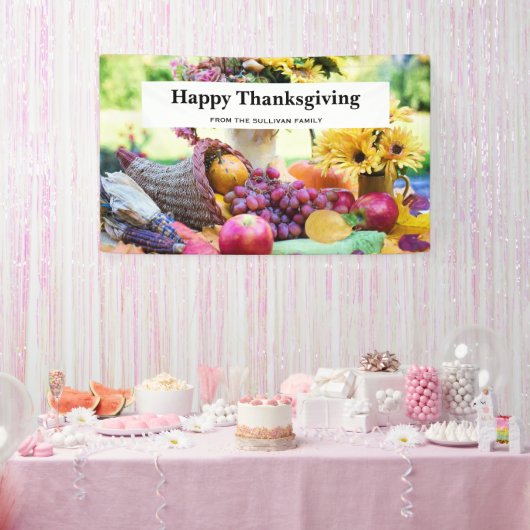 Banderoles Thanksgiving Holiday Autumn Harvest Table (Fête)