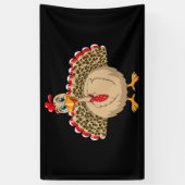 Banderoles Thanksgiving Leopard Turquie Thanksgiving automne (Vertical)
