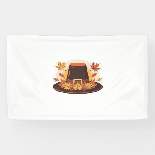 Banderoles Thanksgiving Pilgrim Casquette - Automne Harvest D (Horizontal)