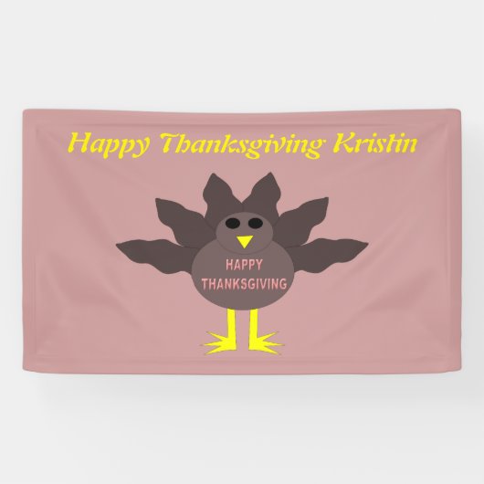 Banderoles Thanksgiving Plucted Turkey Personnalisé Banner (Horizontal)