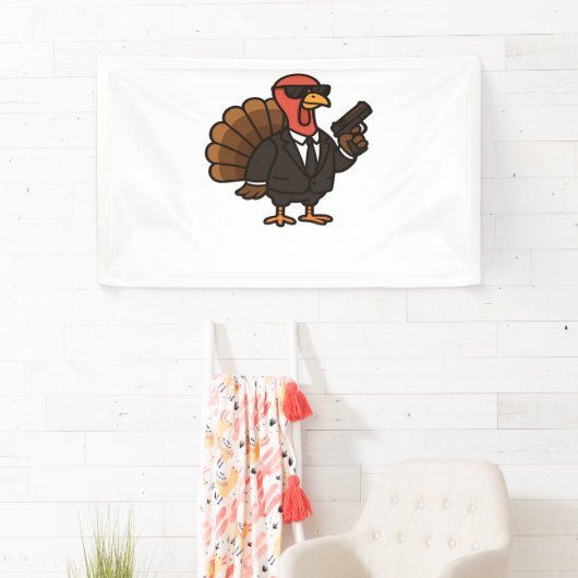Banderoles Thanksgiving Secret Agent Turkey Classic T-Shirt (En situation)