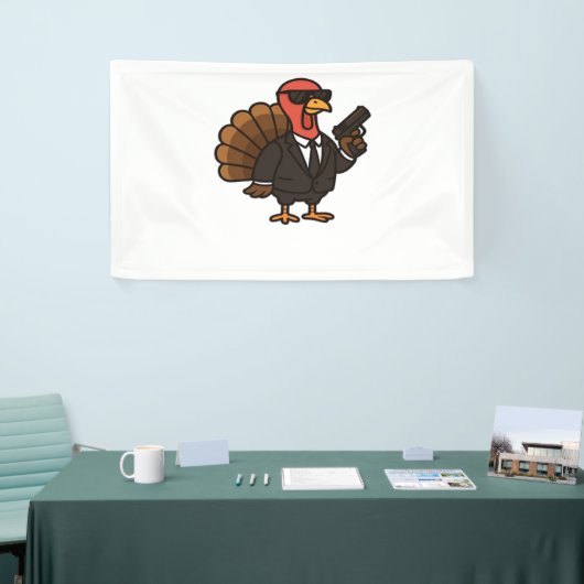 Banderoles Thanksgiving Secret Agent Turkey Classic T-Shirt (Salon professionnel)
