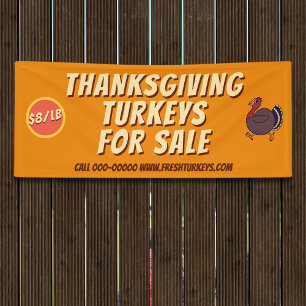 Banderoles Thanksgiving Turquie Birds For Sale Business Banne