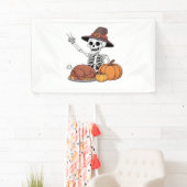 Banderoles Thanksgiving X-ray Skeleton Funny Rock Hand Fall L (En situation)