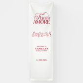 Banderoles That’s Amore Red hand drawn Bridal Shower (Vertical)