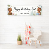 Banderoles Thé Nounours mignon pour deux 2ème anniversaire Co (En situation)