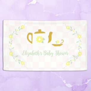 Banderoles Thé Party Fleurs Baby Shower