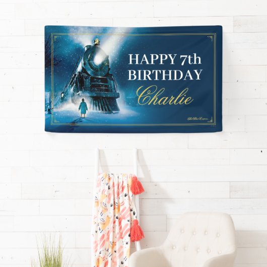 Banderoles The Polar Express Pajama Slumber Party Banner (En situation)