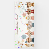 Banderoles Thème Animaux de fête personnalisé (Vertical)