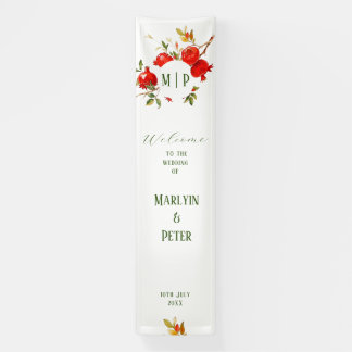 Banderoles Thème aquarelle des grenades Couleurs vives