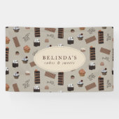 Banderoles Thème Chocolat Boulangerie Chef Nom Personnalisé B (Horizontal)