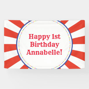 Banderoles Thème coloré mignon de fête d'anniversaire de