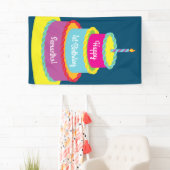 Banderoles Thème de 1ère fête coloré de Cake Cute (En situation)