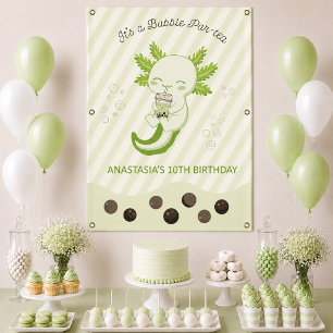 Banderoles Thème de fête d'anniversaire avec Bubble Boba Tea