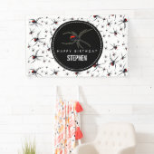 Banderoles Thème de fête d'anniversaire Red & Black Spider (En situation)