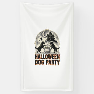 Banderoles Thème de fête pour chien Halloween Chaudron de sor