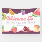 Banderoles Thème de fruit 2e anniversaire (Horizontal)