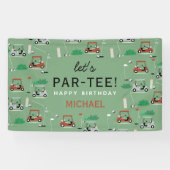 Banderoles Thème de golf Par-Tee Fête d'anniversaire (Horizontal)