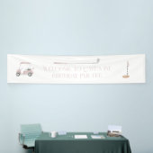 Banderoles Thème de golf rose bienvenue (Salon professionnel)