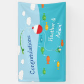 Banderoles Thème de poisson Baby shower de pêche pour pêcheur (Vertical)
