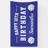 Banderoles Thème de volley-ball Joyeux anniversaire fête pers (Vertical)