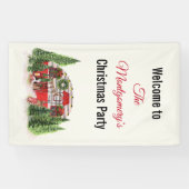 Banderoles Thème extérieur du camping de Noël Trailer (Horizontal)