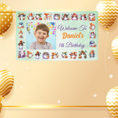 Banderoles Thème Fantôme en Aquarelle Vert clair Anniversaire