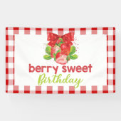 Banderoles Thème fraise Anniversaire (Horizontal)