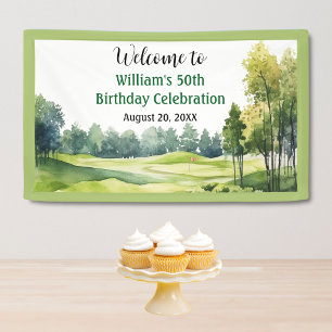 Banderoles Thème Golf 50e (tous âges) Bienvenue à la fête d'a